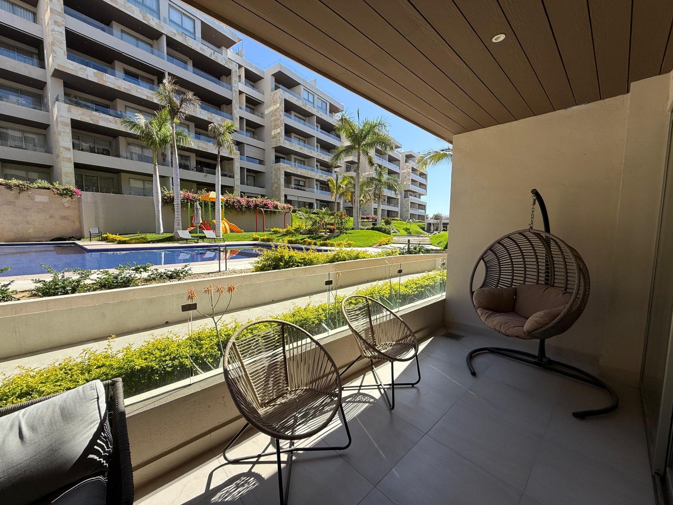 Spacious terrace with views