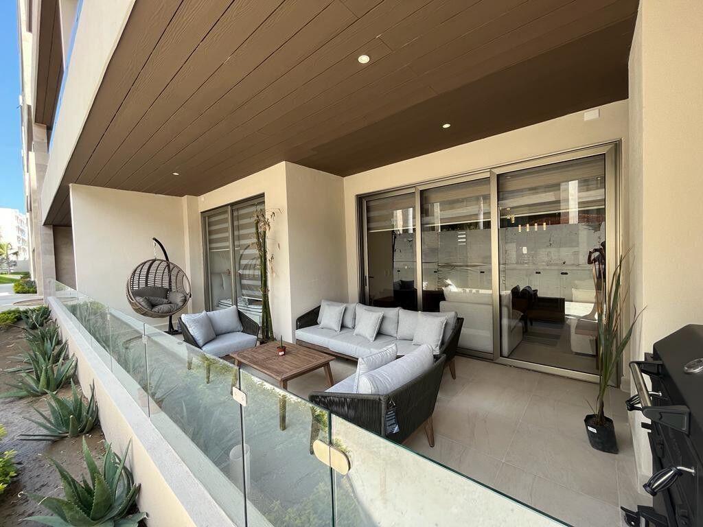 Living room and dining area